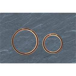 115.650.JM.1 - Смывная клавиша Geberit Sigma21, двойной смыв: натуральный сланец / красное золото